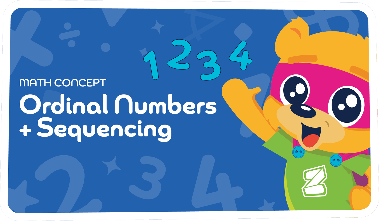 Ordinal Numbers and Sequencing Game Math Concept